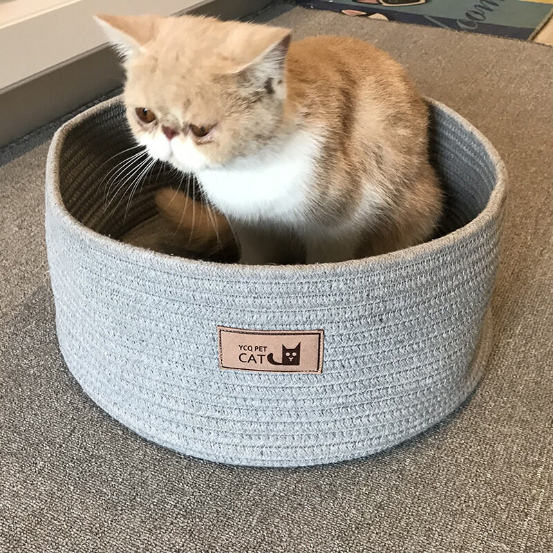 Cat Litter Small Dog Kennel Round Bed