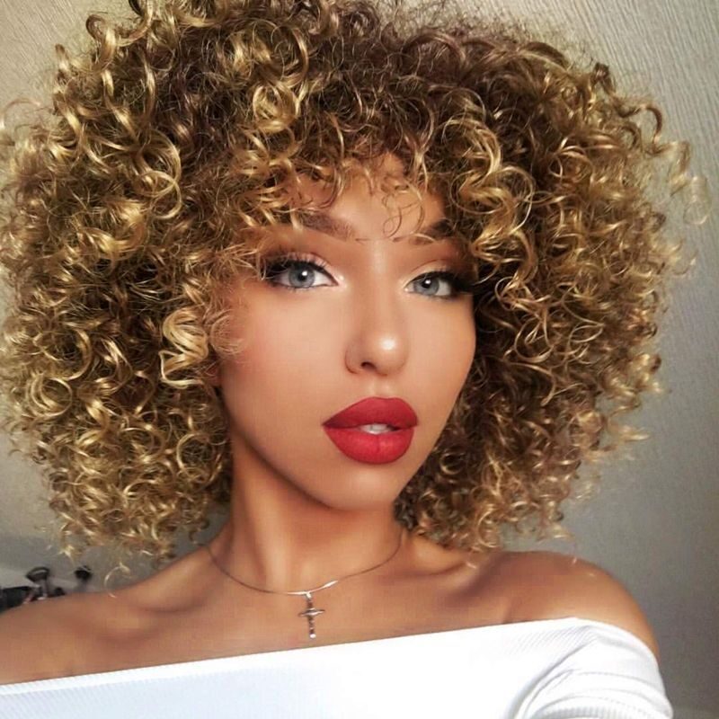 Wigs European And American Fashion African Small Curly