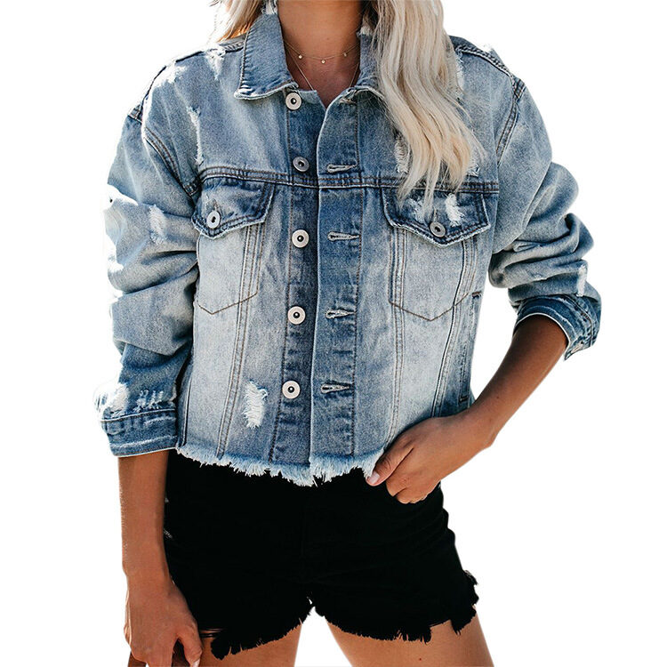 Ladies Denim Jacket Washed