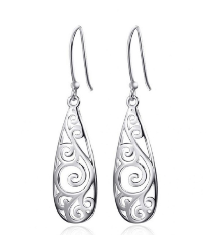 White Stud Earrings