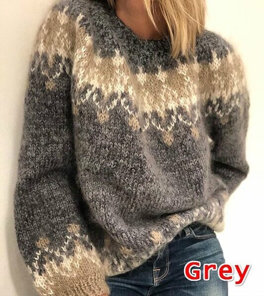 Casual Pullover Jacquard Sweater Autumn And Winter Fashion