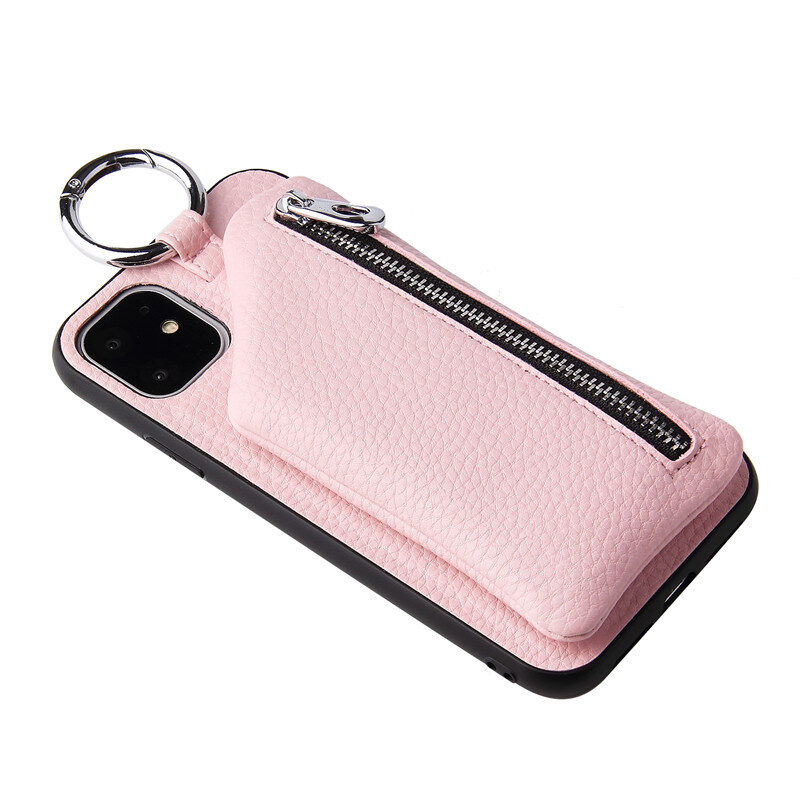PU Leather Strap Cord Coin Purse Phone Cases