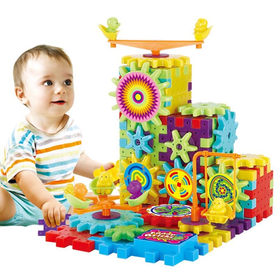 Electric Gears 3D Model Building Kits Plastic Brick