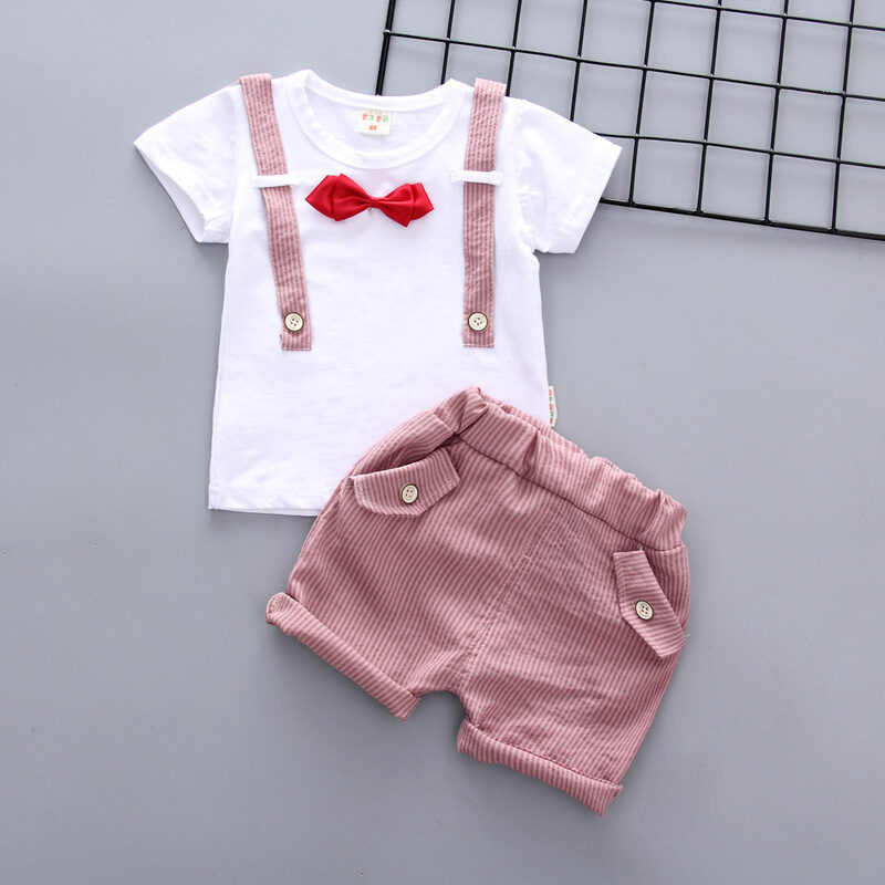 Baby Boy Summer Short Sleeve Suit Shorts