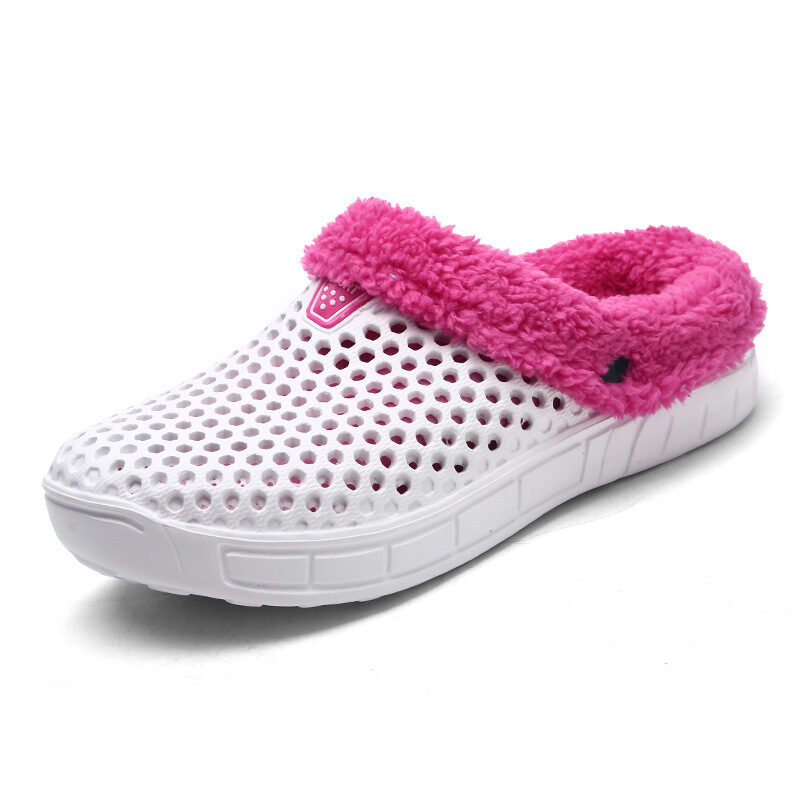 Fuzzy Plush Garden Clogs Mules Slippers Home Indoor