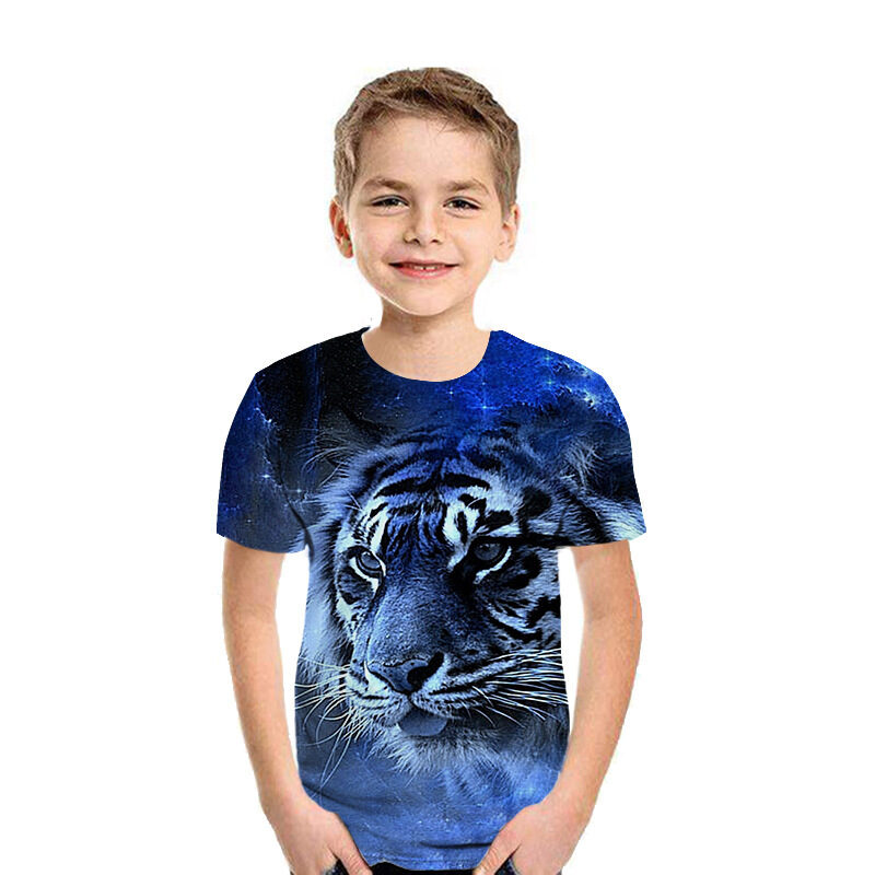 3D Digital Printing Short Sleeve Fashion Kids T-shirt