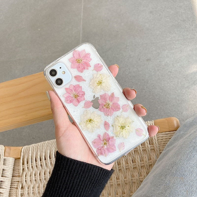 Hyuna handmade real flowers for OPPOreno5pro mobile phone