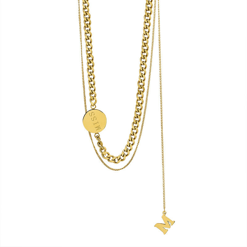 The Letter M Word Multiply Wears Necklace Female