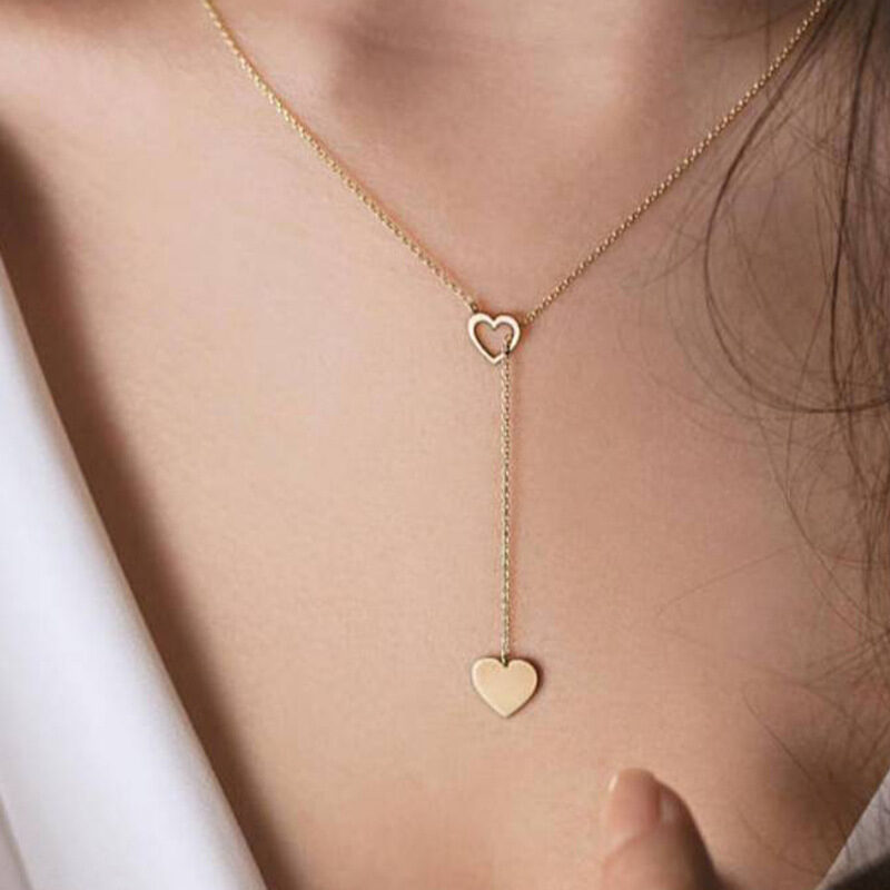 Long Pendant Heart-Shaped Necklaces Pendants For Women Simple
