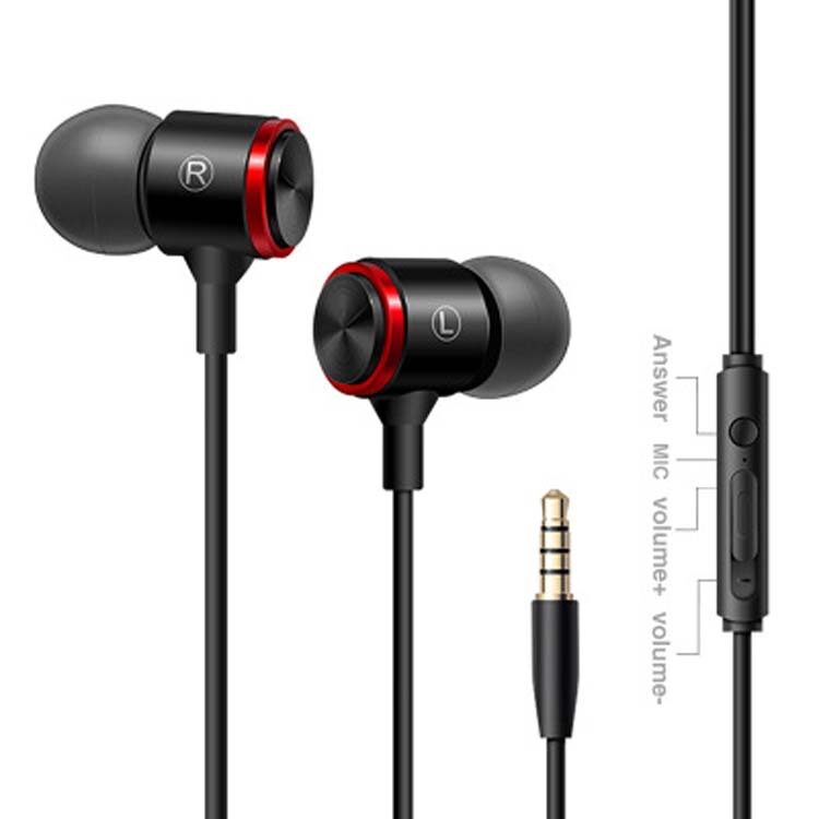 Earphones For Mobile Phones In-Ear Metal Wired 3.5