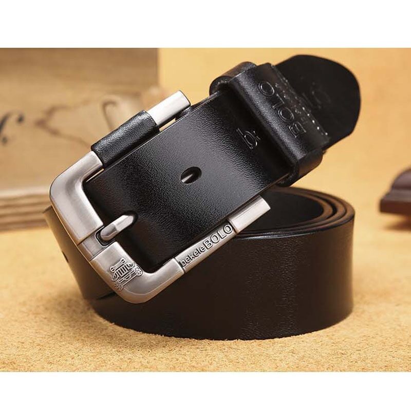 New Creative Belt Men's Leather Sales Cowhide Pin