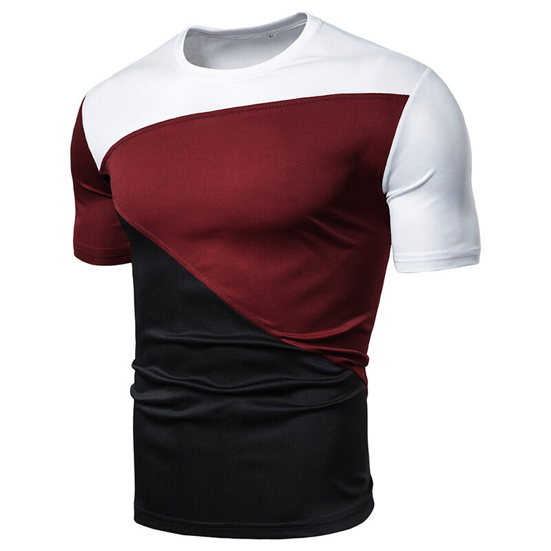 Short-sleeved T-shirt Stitching Round Neck Men's