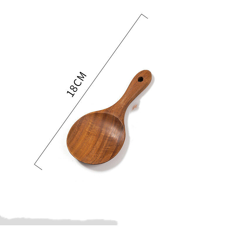 Teak Unlacquered Solid Wood Spatula Non-Stick Wok Stir-Fry