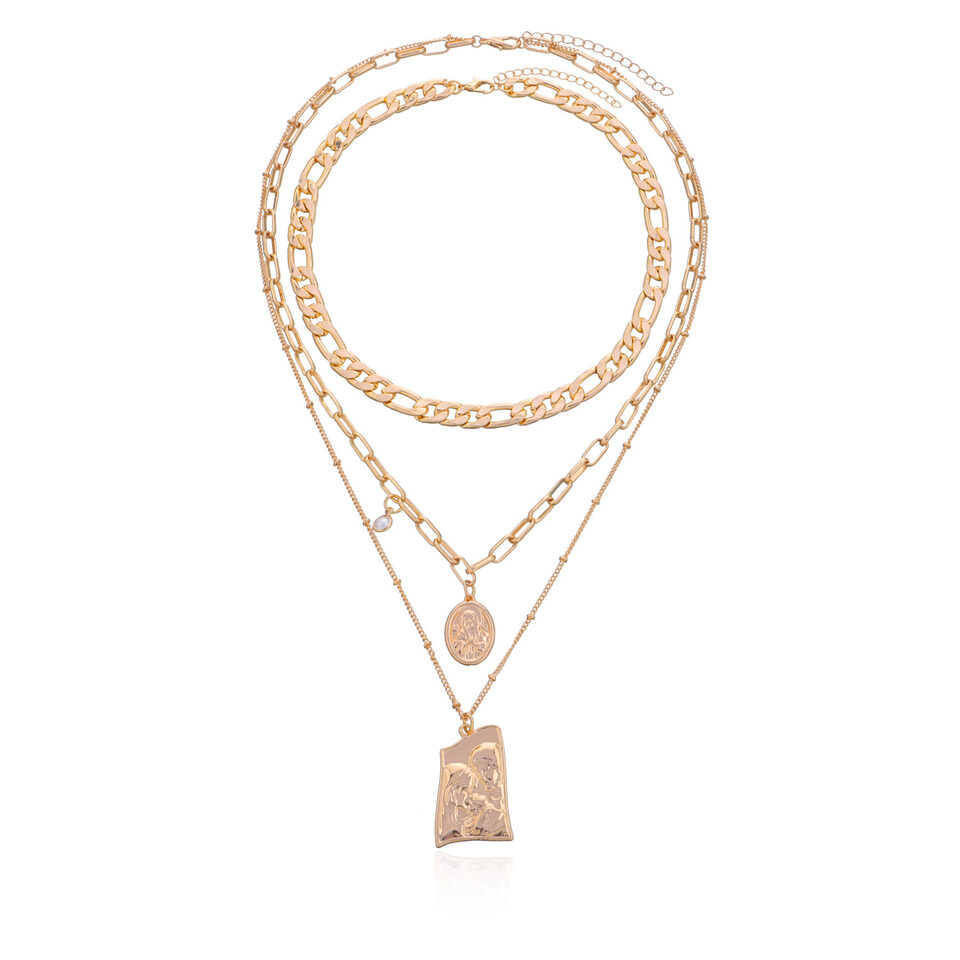 Vintage Punk Multi Layered Women's Pearl Necklaces Fashion