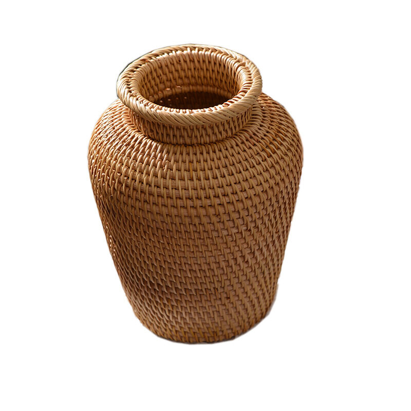 Rattan Woven Ornaments Floral Dry Vases Creative Decorative