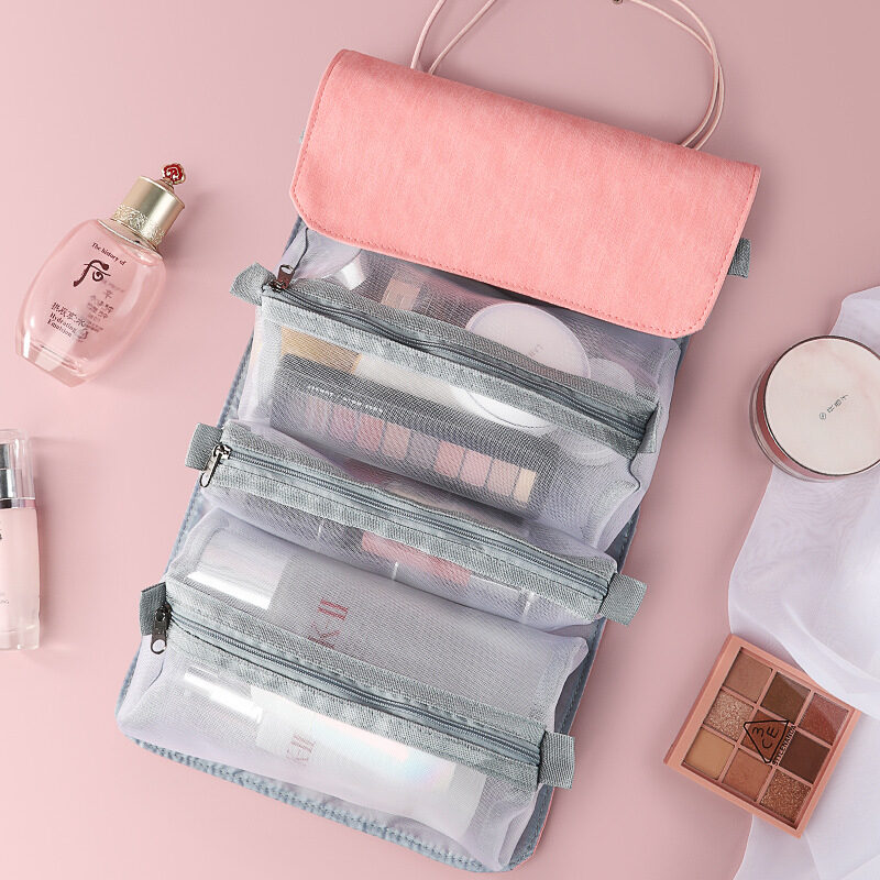 Detachable Make-Up Bag Foldable Box Large Capacity 4-Room