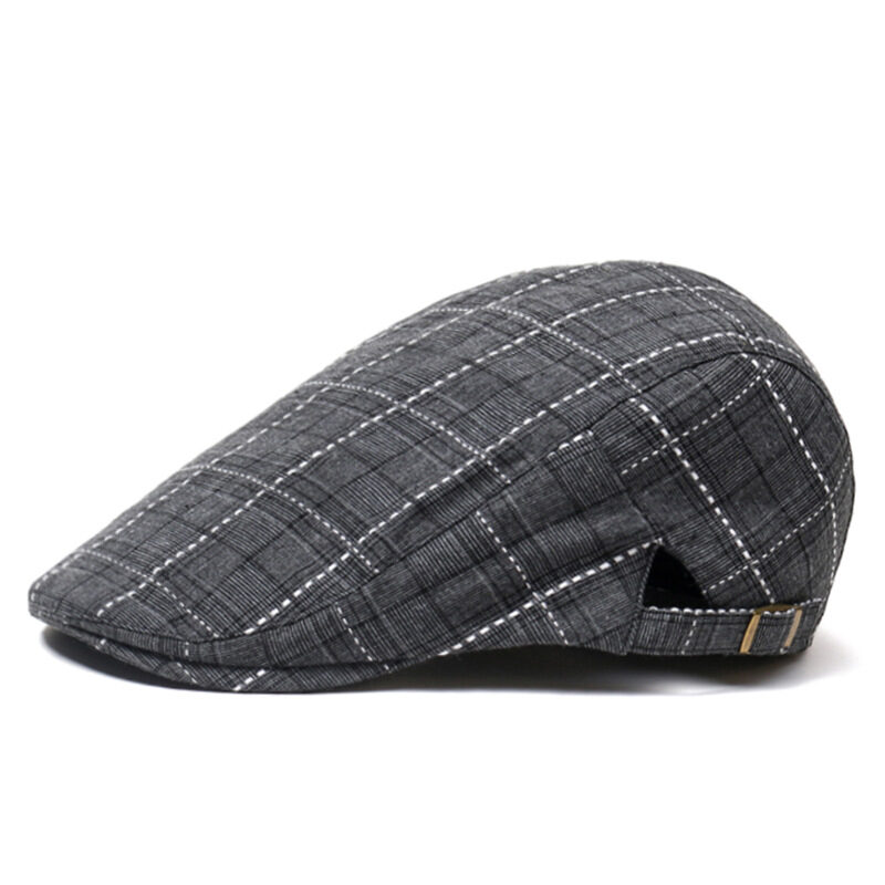 Peaked Cap Forward Plaid Baseball Visor Beret Sun