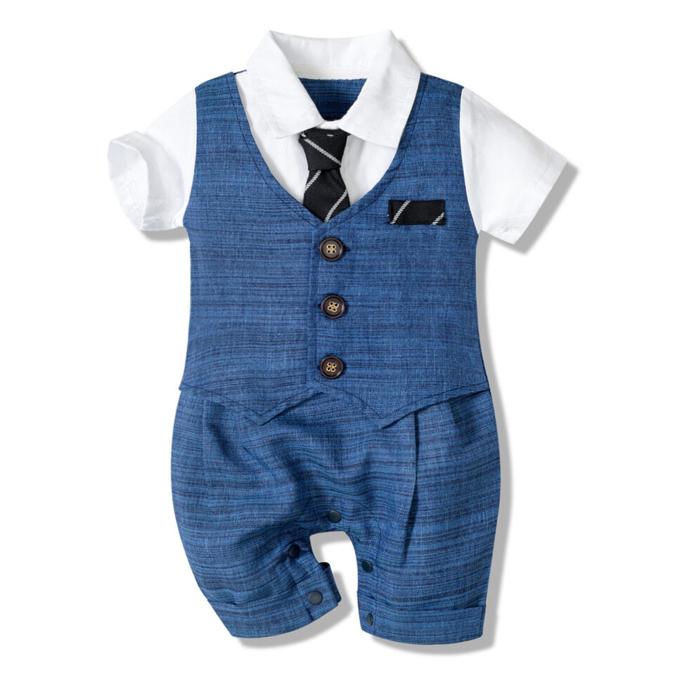 Summer New Baby Boy Jumpsuit Boys Gentleman Children's