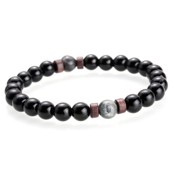 Accessories Men's Bracelets Natural Moonstone Beads Tibetan Buddha