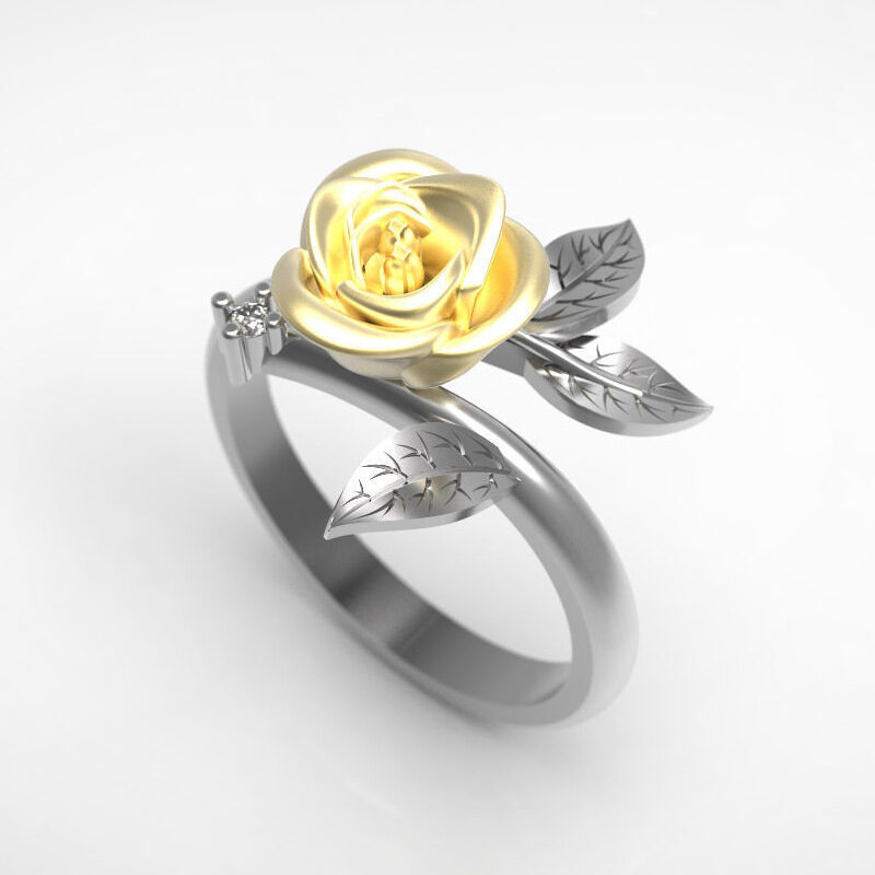 Fashion Ring Engagement Flower