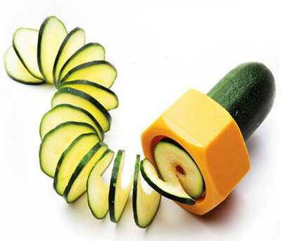 Kitchen Gadgets Spiral Knife Vegetable Cutter Fixture Cucumber