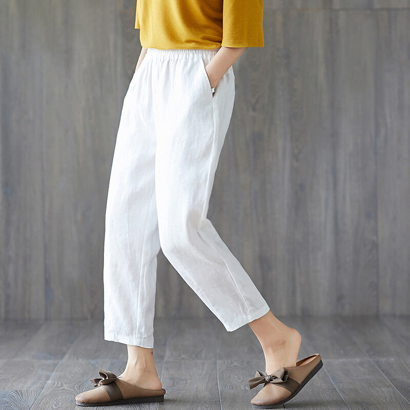 Spring And Autumn New Cropped Trousers Women Casual