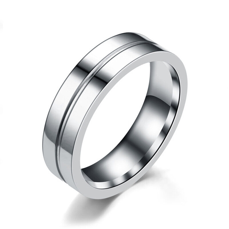 Simple Car Line Men s Titanium Steel Ring