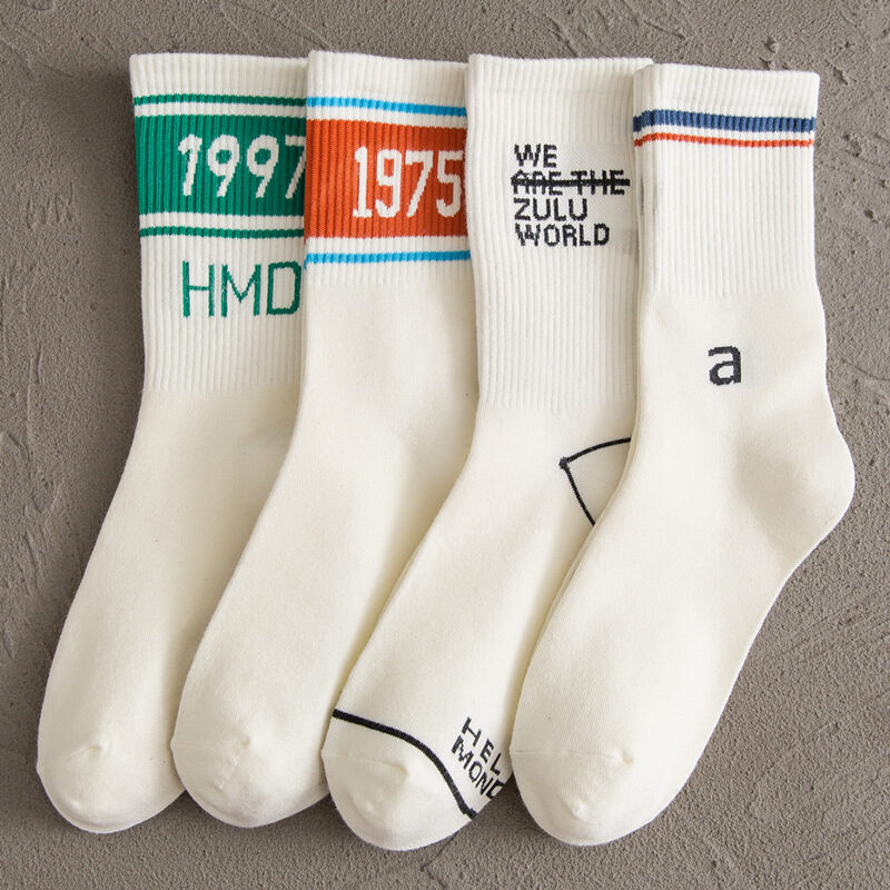 Women s White Socks Cotton Tube