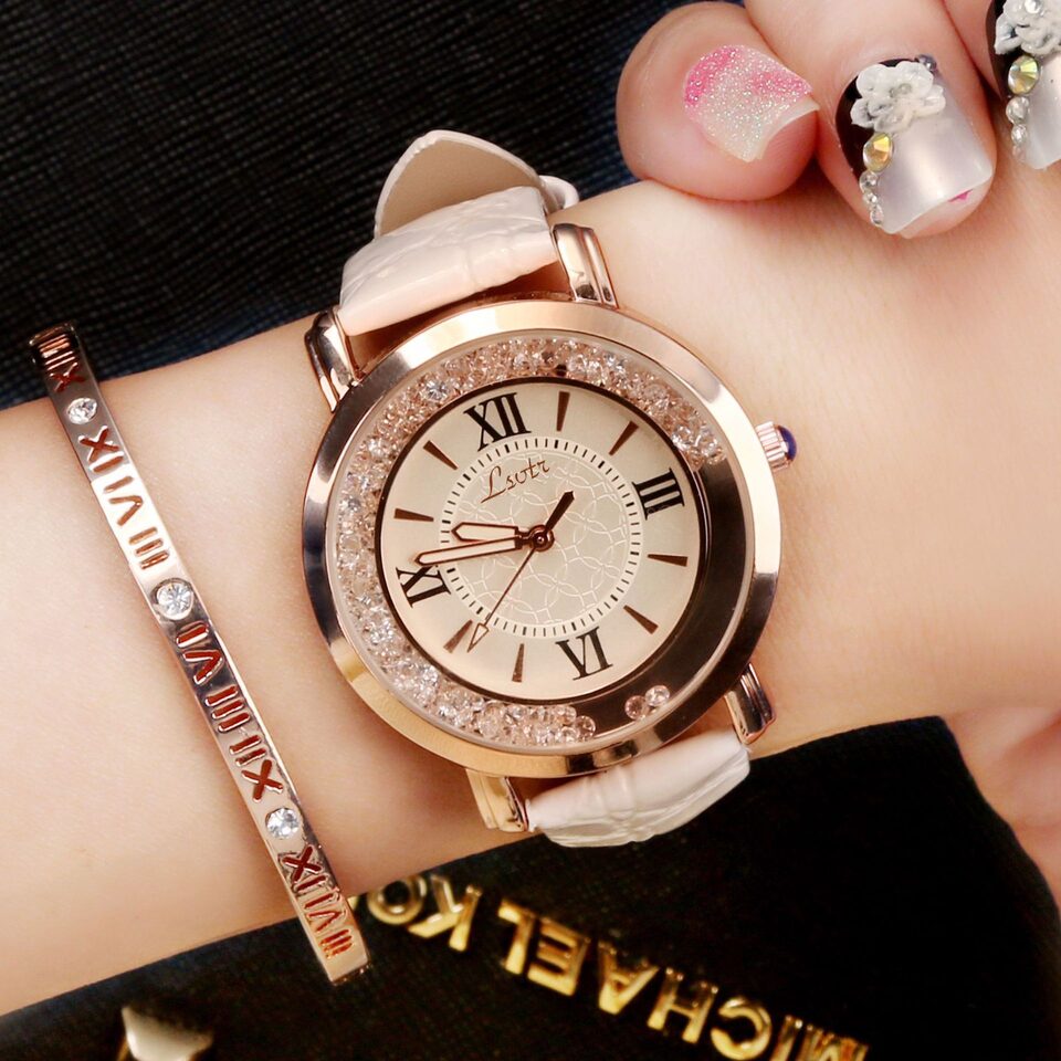Ladies Watch Flowing Water Diamond British Fashion Student