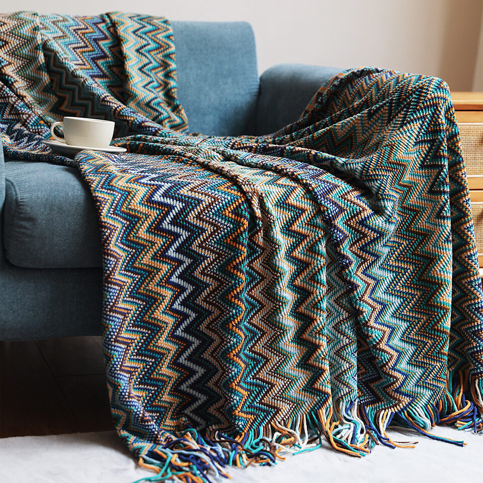 Bohemian Sofa Blanket Knitting Office Nap Air Conditioning