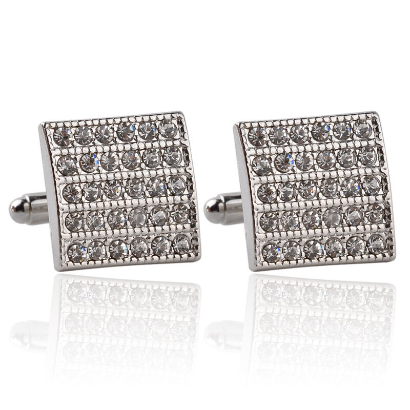 Fashion Diamond Cufflinks Square Men s French