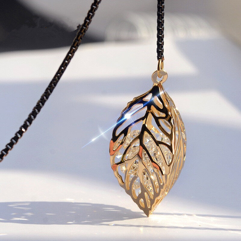 Leaf Tassel Long Necklace Women New Fashion Jewelry