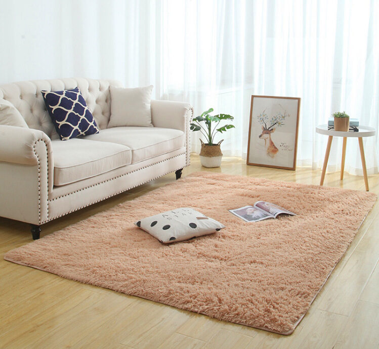 Silky Fluffy Carpet Modern Home Decor Long Plush