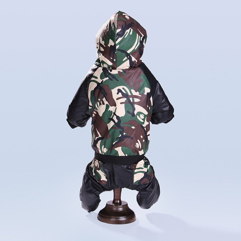 Pet Clothes Autumn Winter Camouflage Hooded Clothing