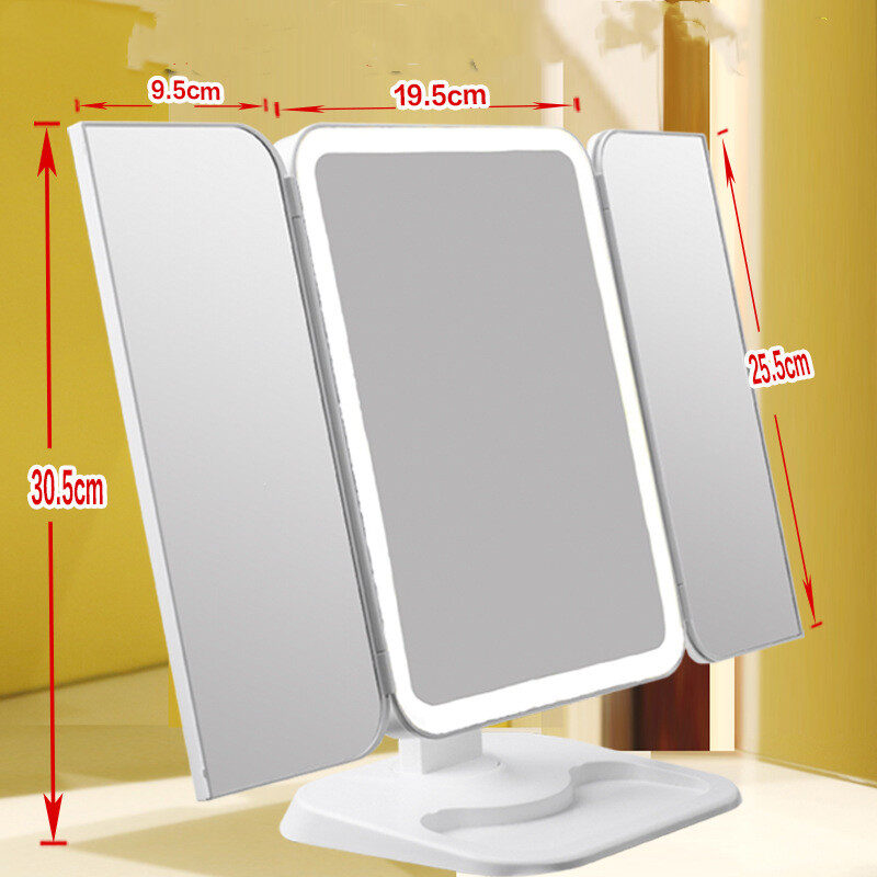 Trifold Makeup Mirror With Light 68 LED Vanity