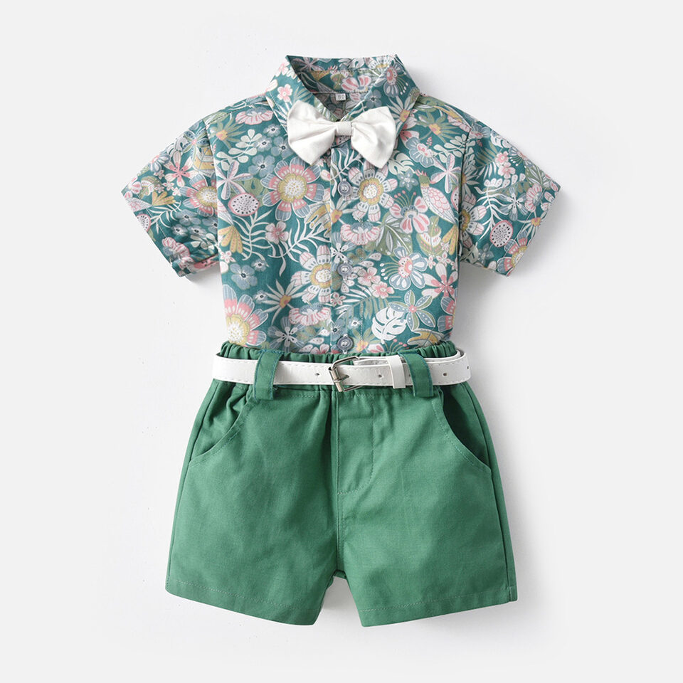 Children's Clothing Siblings Printing Beach style Vacation Leisure