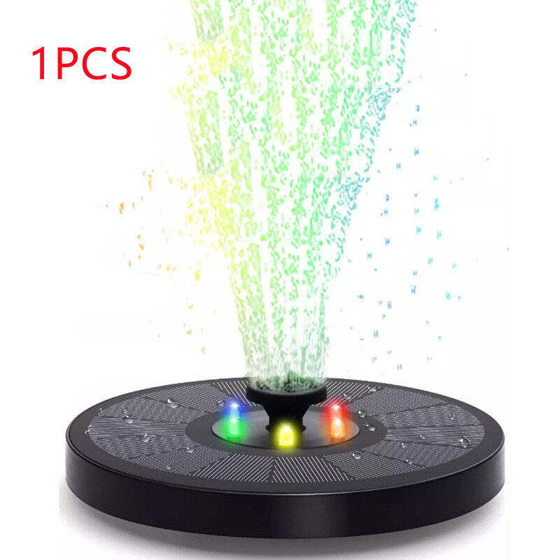 Solar Fountain Pump Light Round Floating Color LED