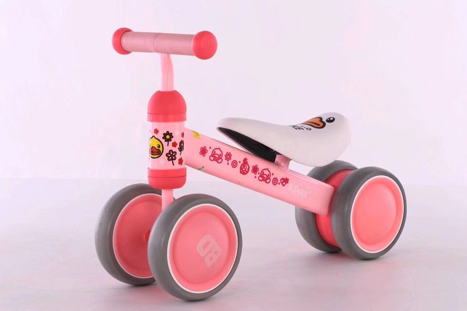 Plastic No-pedal Baby Kids Push Balance Bike Three