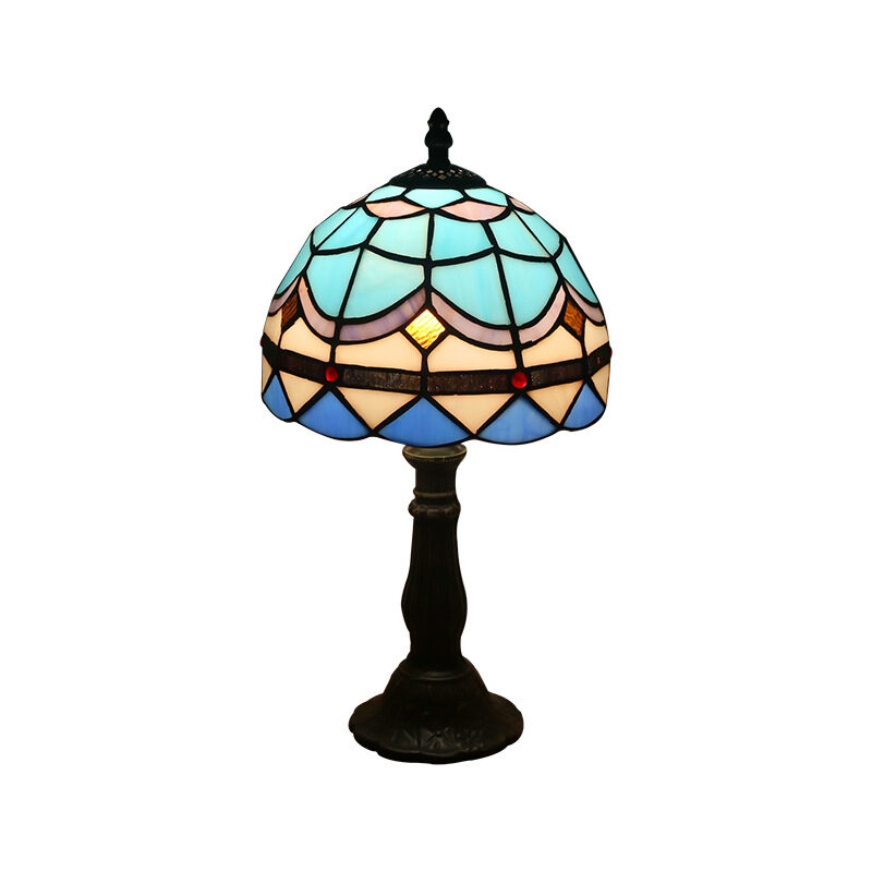Lamp Bedroom Bedside Retro Bar Yellow Glass Resin