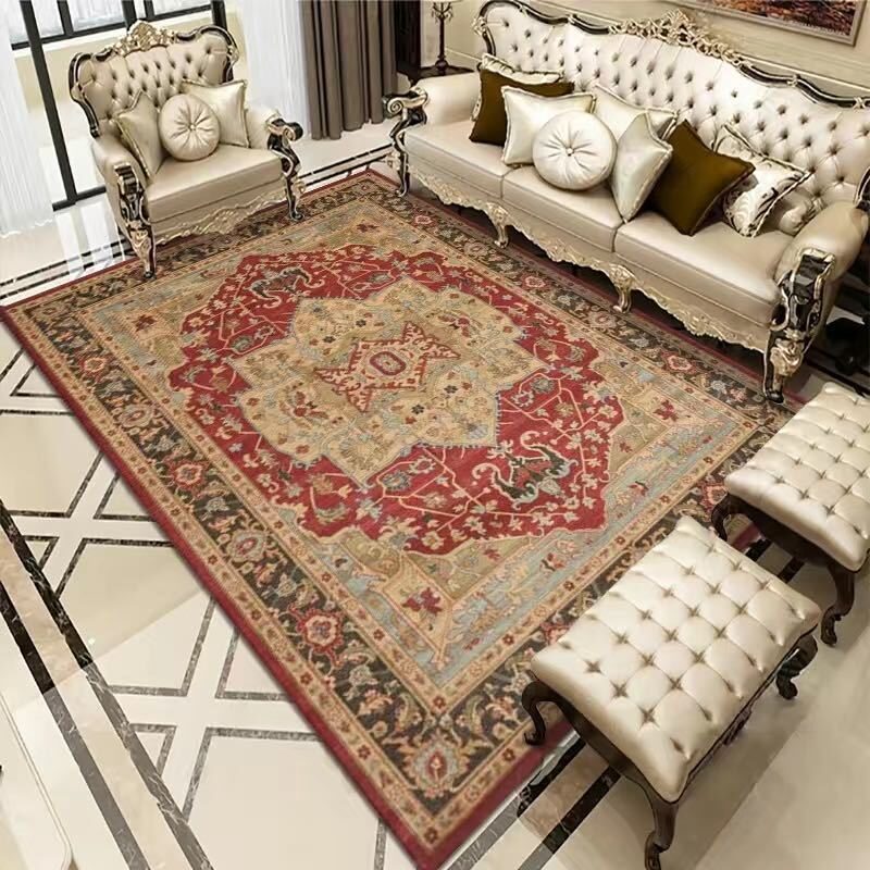 Vintage Bohemian Carpet for Living Room Rectangle Area