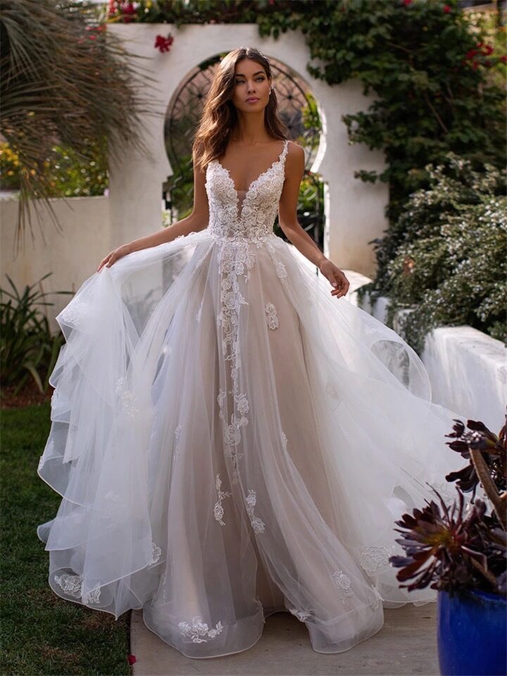 New Slim And Deep V Suspender Light Wedding