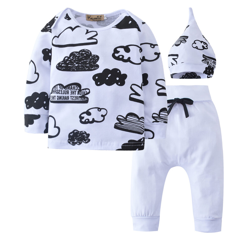 Baby 3 Piece Set Cloud Print