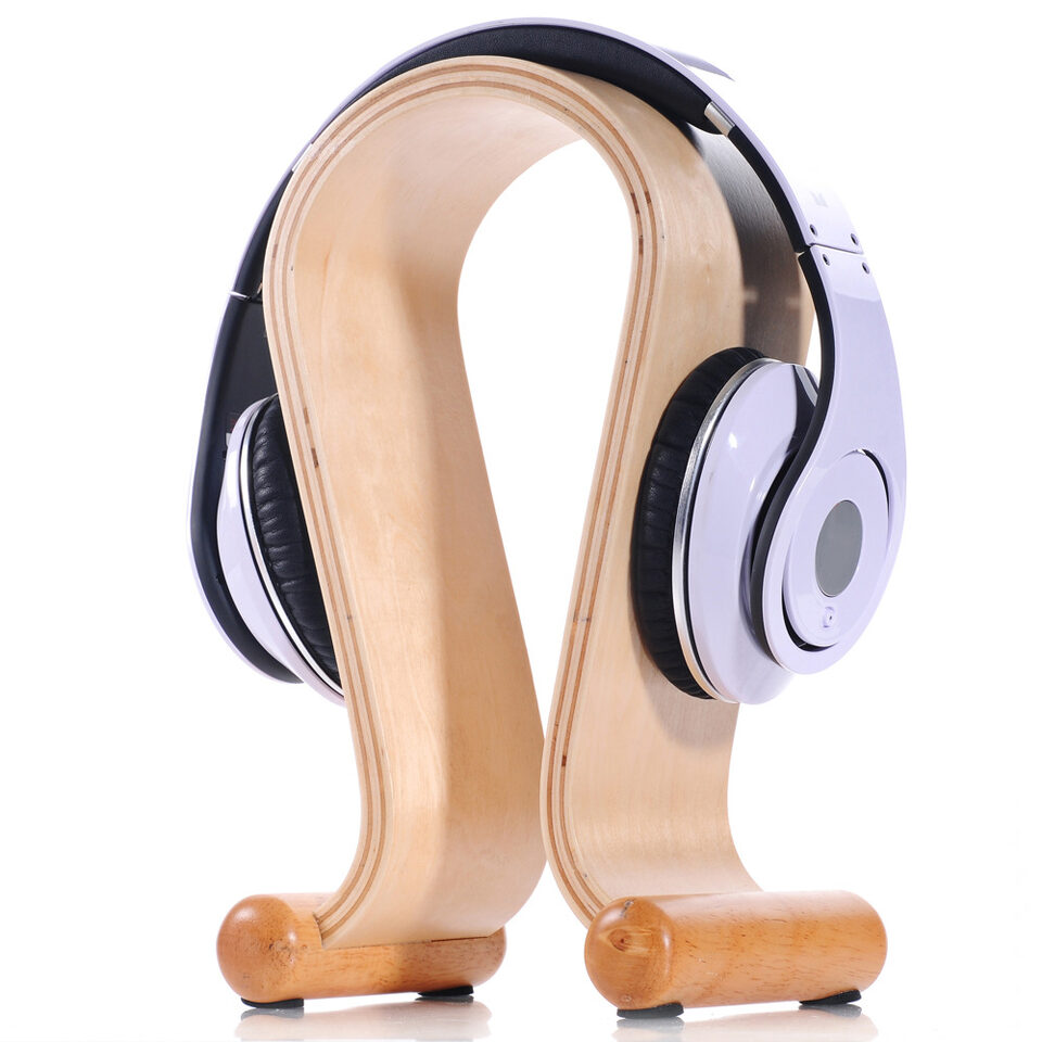 Solid Wood Earphone Rack Creative Display Headphone
