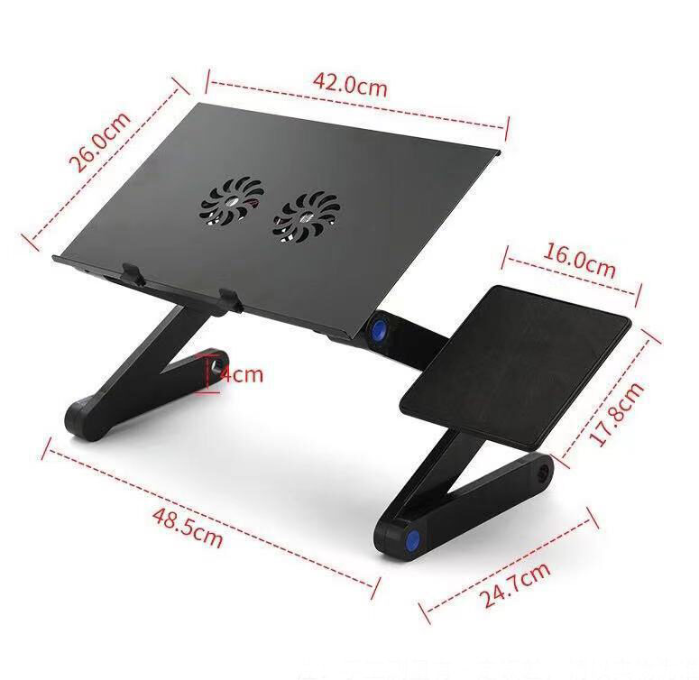Folding Computer Desk Notebook Stable With Double Fan