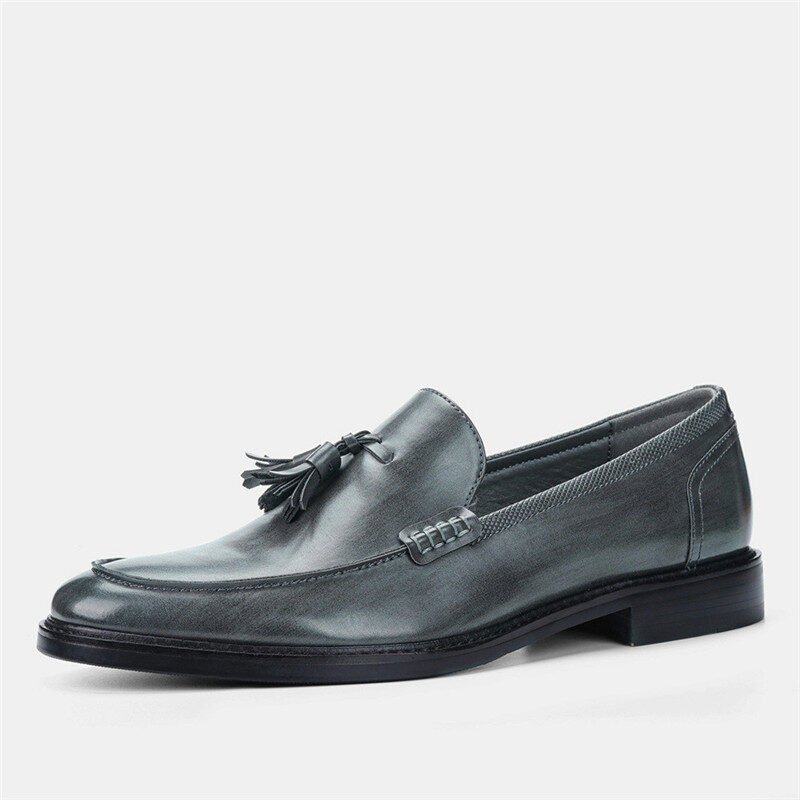 Men Casual Shoes Leather Loafers Business Dress Formal