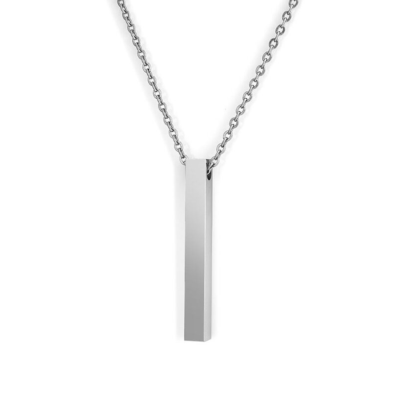 Fashion Simple Pendant Necklace for Men Women Stainless