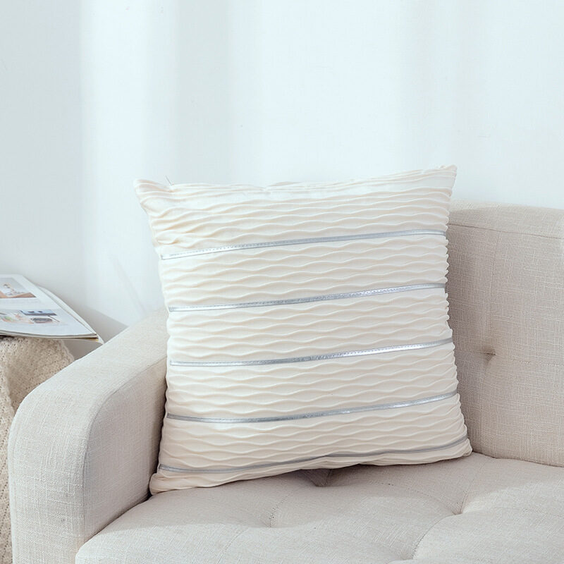 Simple Luxury Striped Velvet Pillow Cover Cushion Case