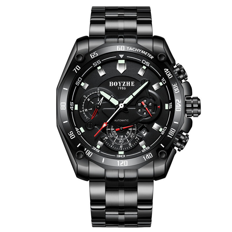 Boyzhe Certified Brand Watch Steel Belt Week Display