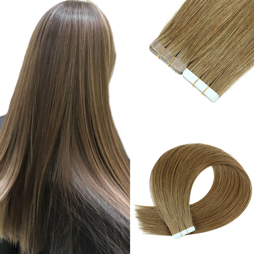 Double-sided Adhesive Hair Extension Piece PU Wig