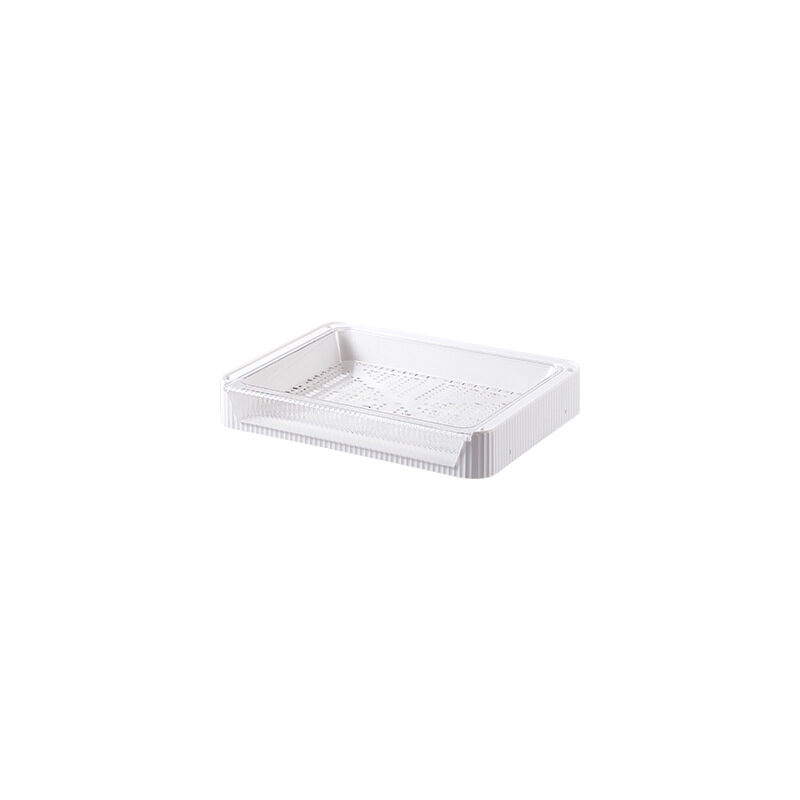 Kitchen Folding Storage Rack with Draining Basket Fruit